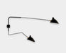 Sconce 2 rot. arms, 1 straight, 1 curved - The Design Part