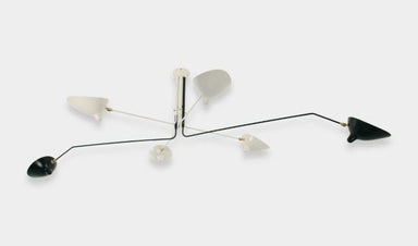 Ceiling lamp 6 rot.arms Black&White - The Design Part