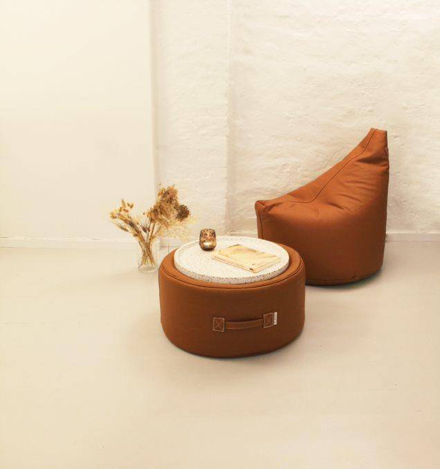 Lounge Satellite Leather Pouf - The Design Part