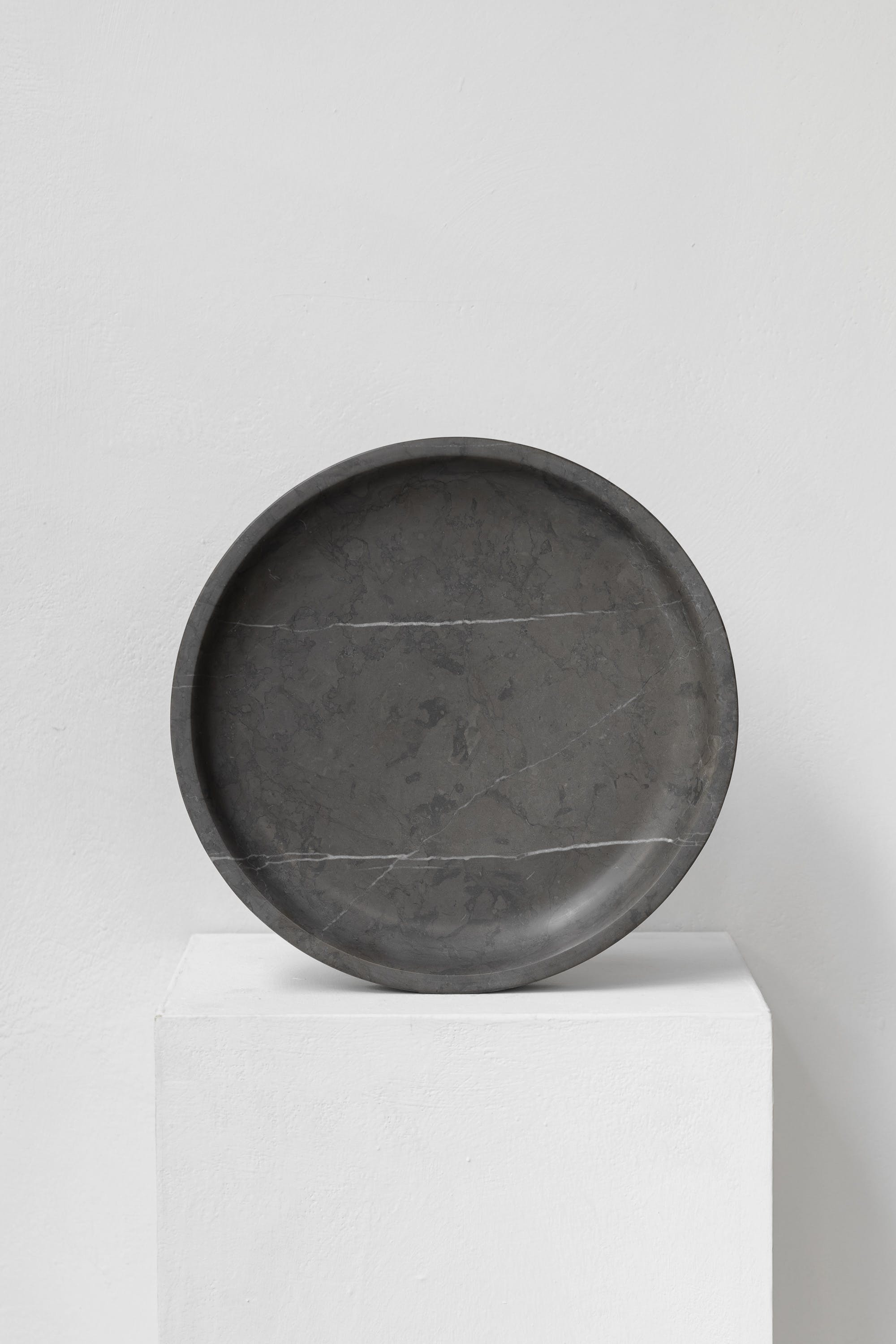 Marble Round Plate-Pietra Grey